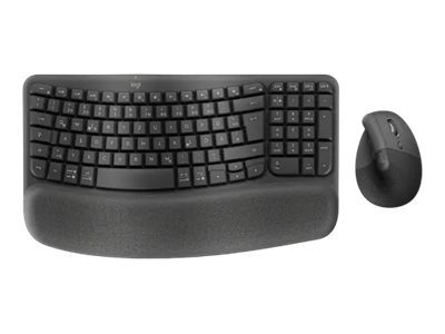 Logitech Kombi Wireless Wave Keys and Lift Combo Tastatur-und-Maus-Set graphite