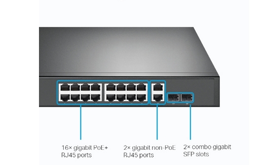 TP-LINK TL-SG1218MP - Switch PoE+ 250W