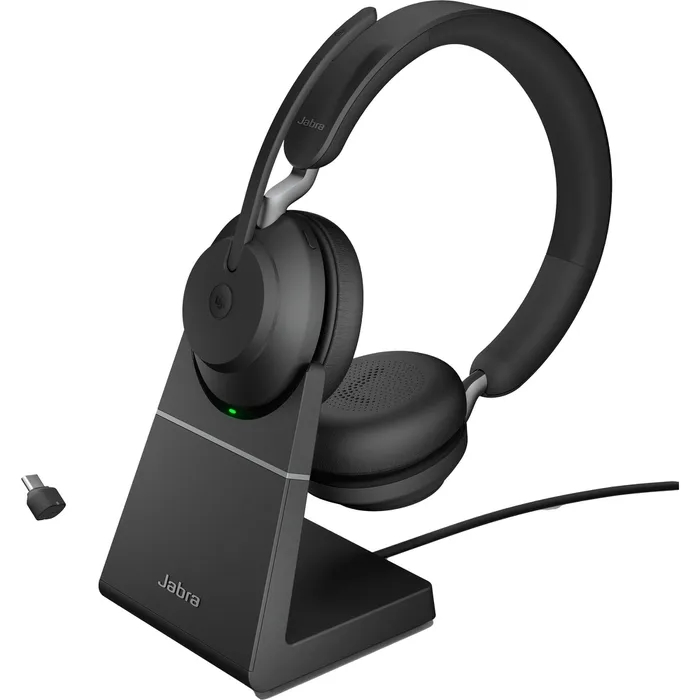 Jabra Evolve2 65 - Bluetooth - USB-A Adpater - Ladestation - MS Stereo - On-Ear