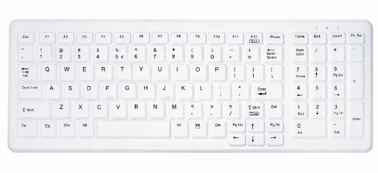 Cherry AK-C7000F-FU1-W/GE - wischdesinfizierbar (abnehmbare Membrane) - weiß - deutsch