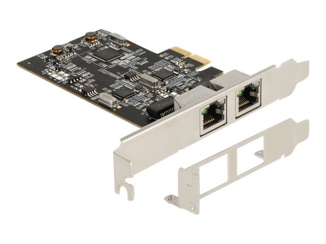 DeLock Dual-Port PCIe 2.1 x2 - Netzwerkadapter 2x 100M/1G/2.5G Gigabit Ethernet