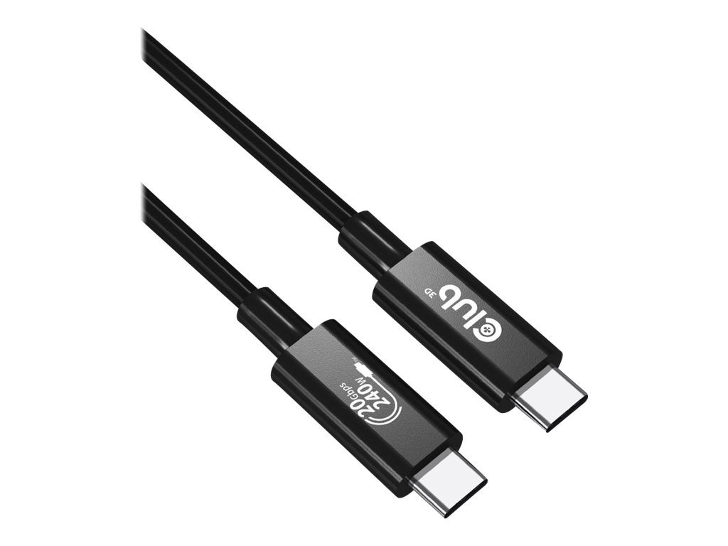 Club 3D USB4 Kabel - 20Gbps 24pin USB-C zu 24pin USB-C, Bi-Direktionales USB-IF Zertifiziertes Kabel 4K60Hz, 2,0m