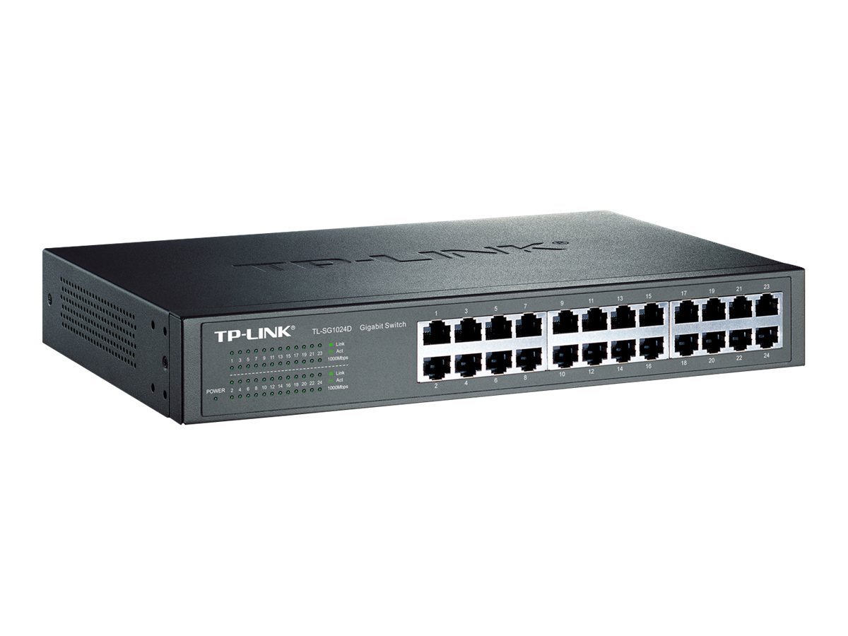 TP-LINK TL-SG1024D - Switch - 24 x 10/100/1000 Desktop/Rackmount, Fanless