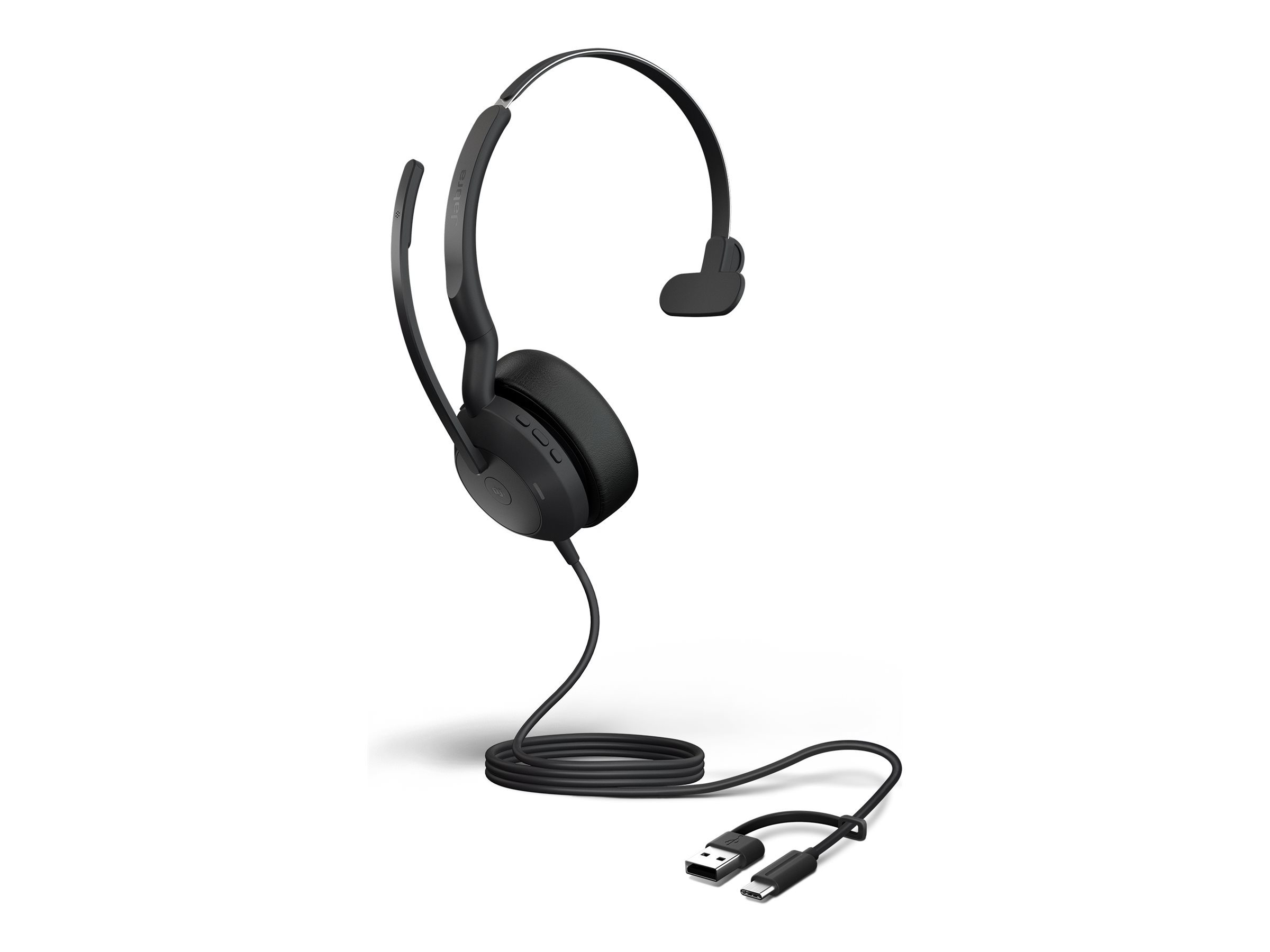 Jabra Evolve2 50 - kabelgebunden/Bluetooth - USB-C/A - MS Mono - On-Ear
