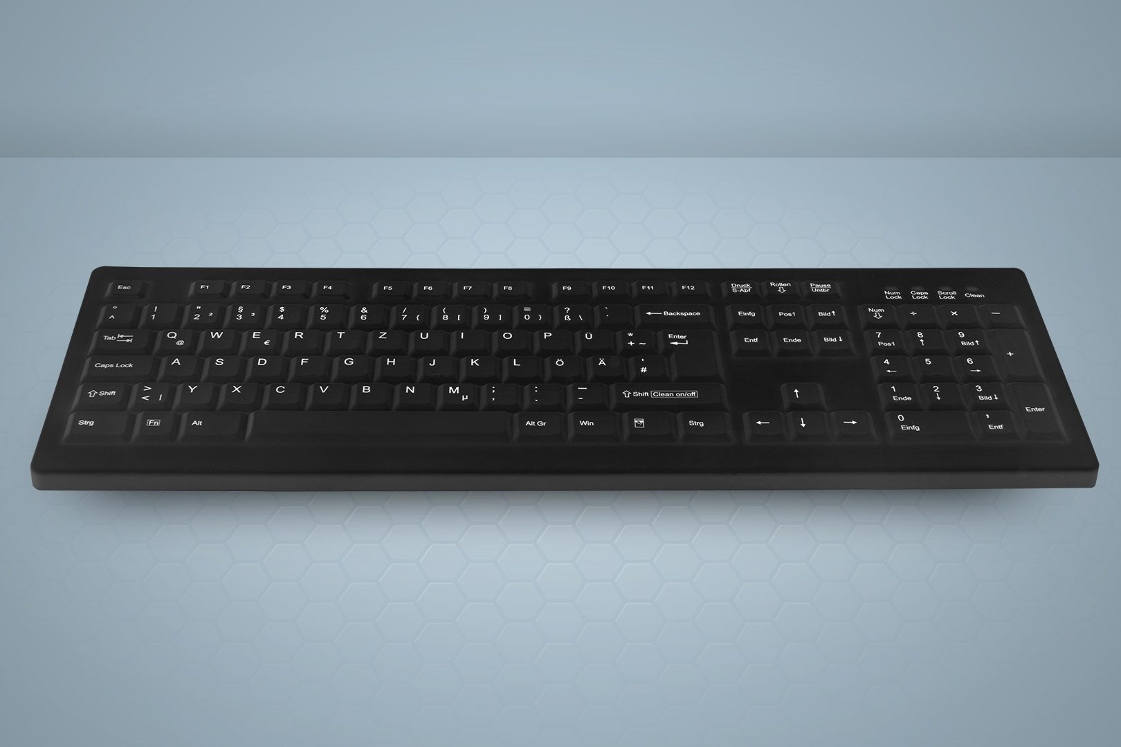 Cherry AK-C8100F-FU1-B/GE - wischdesinfizierbar - schwarz - deutsch