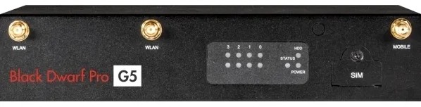 Securepoint Black Dwarf Pro G5 Firewall/VPN WLAN - bis 15 Benutzer - (UTM optional mit Infinity-Lizenz)