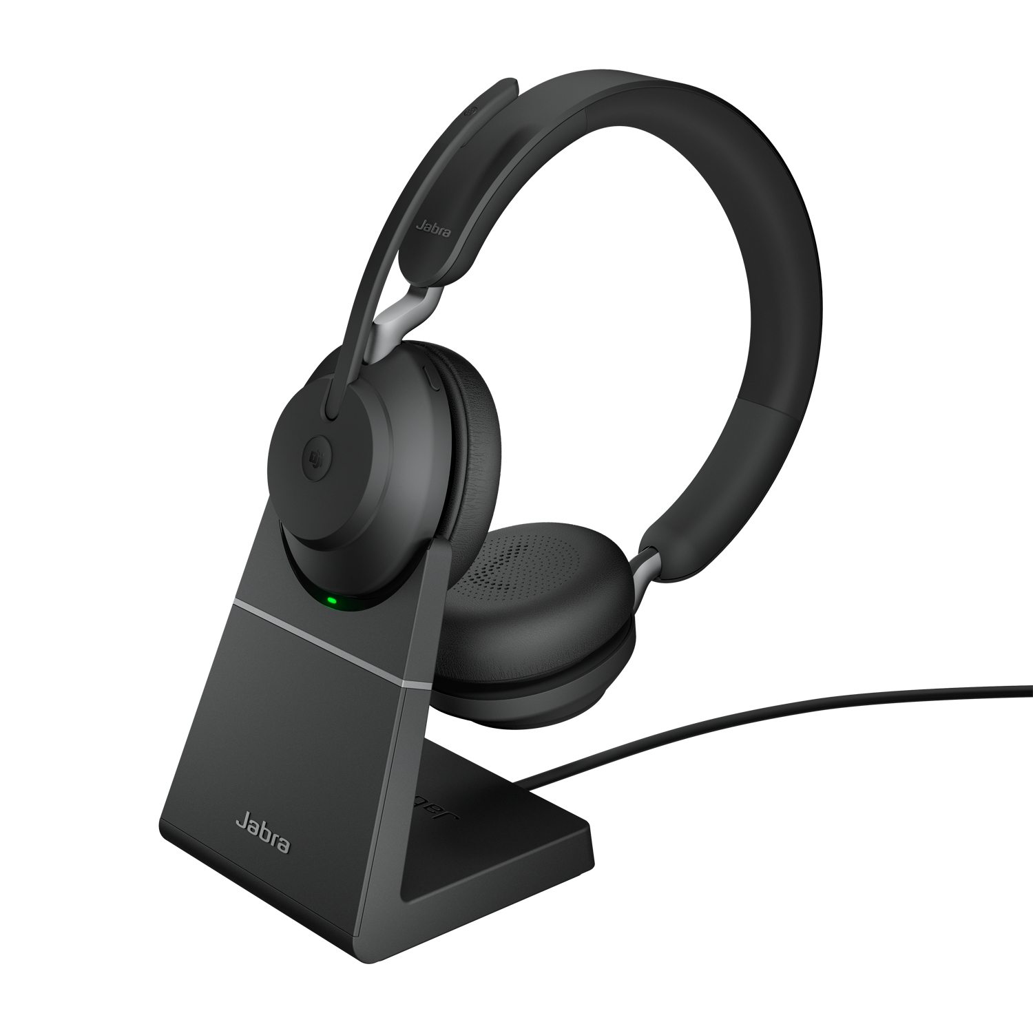 Jabra Evolve2 65 mit USB-C Ladestation - Bluetooth - USB-C Adpater, MS Stereo - On-Ear
