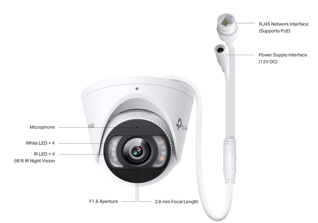 IP Kamera TP-LINK INSIGHT S485(2,8mm) - Turret - Outdoor - Farbe 4k(8MP)