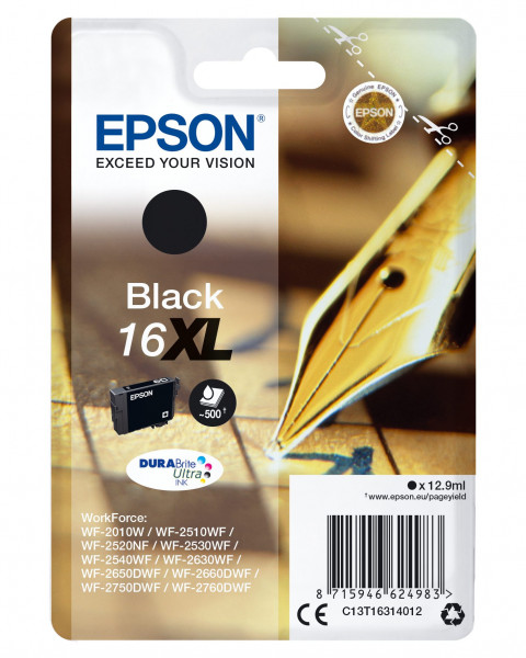 Epson 16XL Tinte Schwarz 12,9 ml