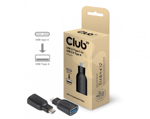 Club 3D USB 3.1 Gen.1 Type C auf USB 3.1 Gen.1 Typ A Adapter