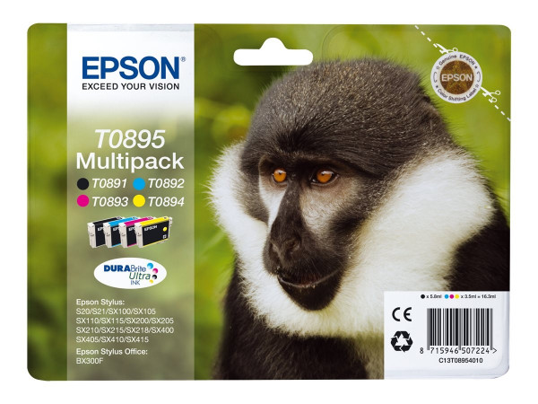 Epson T0895 Multipack 4er-Tinte (BK/C/M/Y)