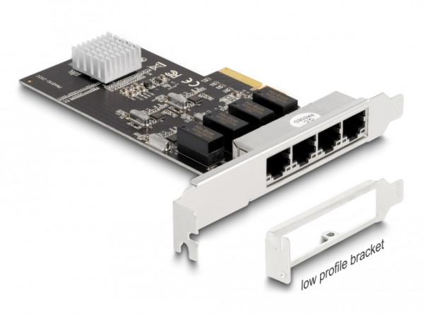 Delock Quad-Port - PCIe x4 - Netzwerkadapter (FH/LP)