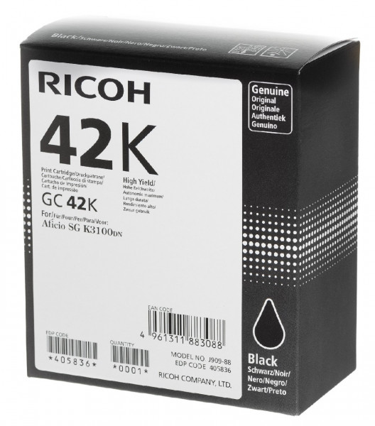 Ricoh Aficio SG K3100DN Gel Schwarz GC42K ca. 10K