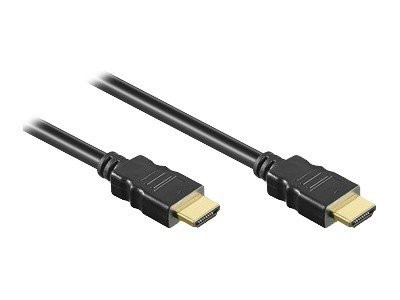 Monitorkabel High-Speed-HDMI-Kabel mit Ethernet, schwarz, 1,0m, Good Connections