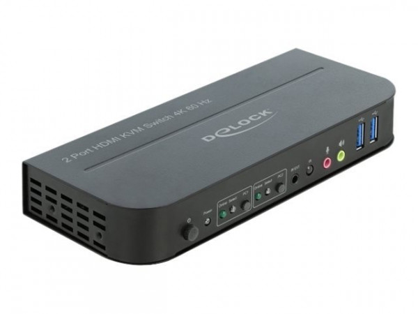 KVM Switch 1User ->2PCs HDMI, USB, Audio, inc. USB Kabel 1,0m 4k 60Hz