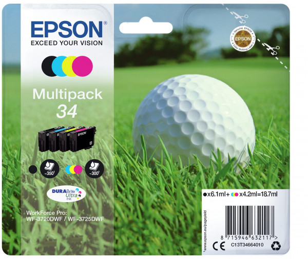 Epson 34 Multipack 4er-Tinte (BK/C/M/Y)