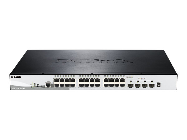 D-Link DGS-1510-28XMP/E - Switch - L3 4x SFP+ (24x PoE+ 370W)