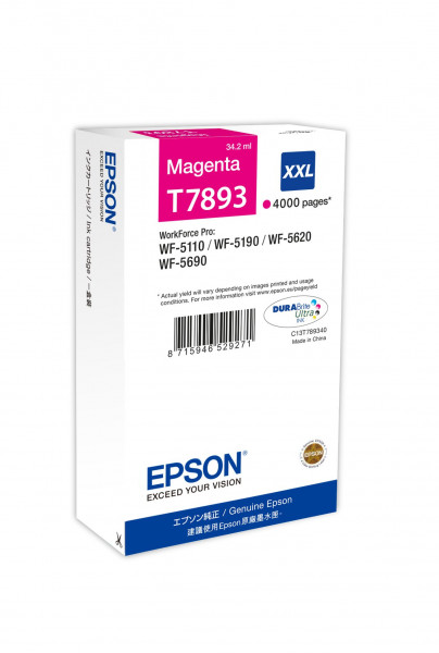 Epson T7893 XXL Tinte Magenta 34,2 ml