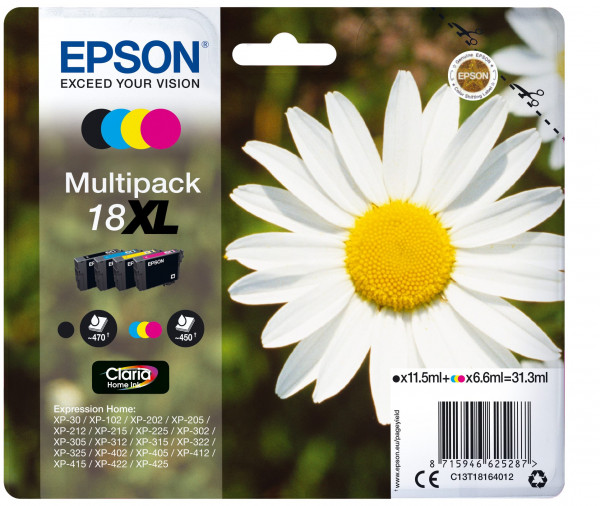 Epson 18XL Multipack 4er-Tinte (BK/C/M/Y)