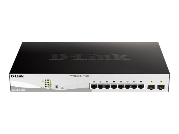 D-Link DGS-1210-10MP/E - Switch Smart Managed L2 - 2x SFP (8x PoE+ 130W)