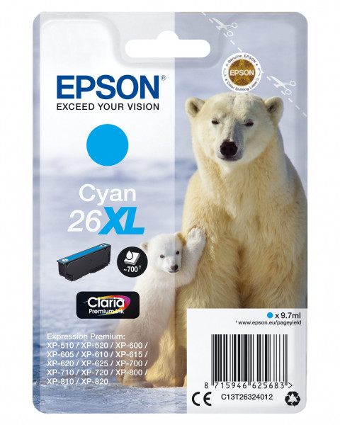 Epson 26XL Tinte Cyan 9,7ml