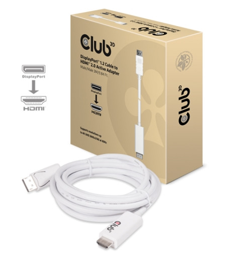 Club 3D DisplayPort 1.2 auf HDMI 2.0 UHD 4K60Hz aktiver Adapter