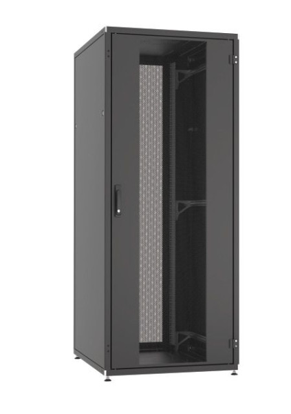 Serverschrank 24HE, RAL9005 1163x600x100, perforierte Tür
