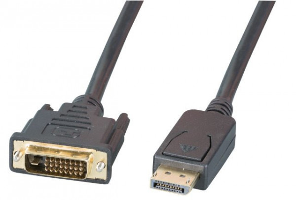 Monitorkabel DisplayPort/-DVI-D 24+1 Kabel St.-St., 2,0m schwarz