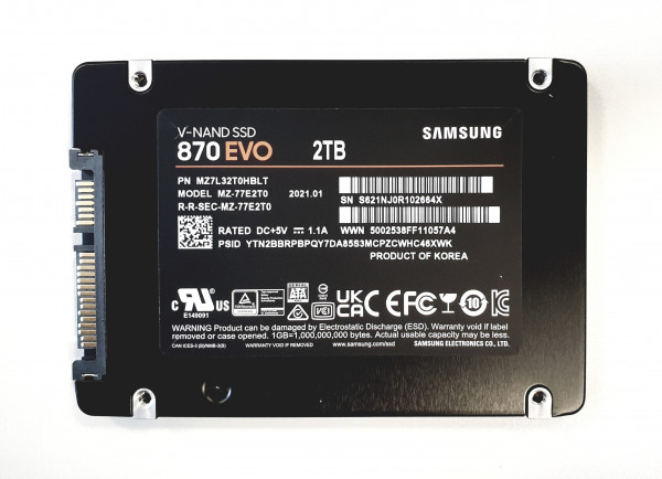 SSD 2 TB 2,5" Samsung 870 EVO SATA-III