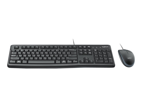 Logitech Kombi Kabel MK120 Tastatur-und-Maus-Set schwarz US/INT