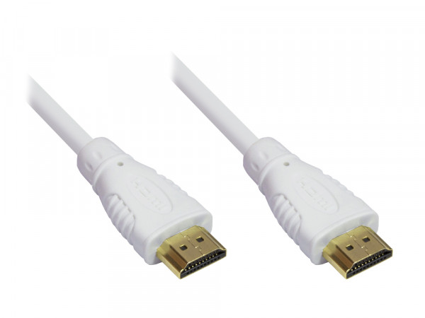 Monitorkabel High-Speed-HDMI-Kabel mit Ethernet, weiß, 1,0m, Good Connections