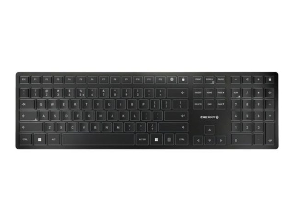 Cherry KW 9100 SLIM - Tastatur - kabellos - 2.4 GHz, Bluetooth 4.0 - schwarz