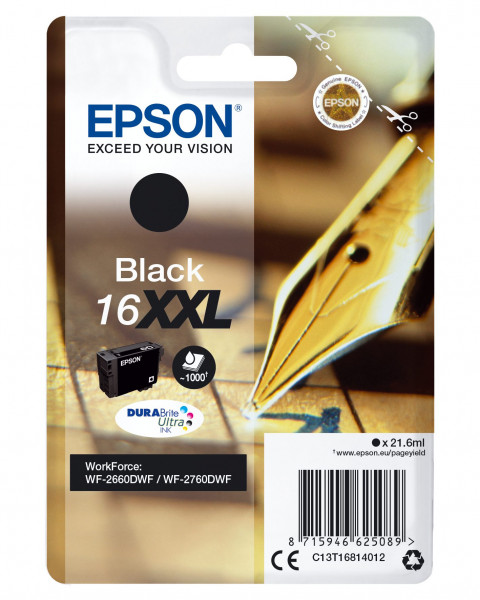Epson 16XXL Tinte Schwarz 21,6 ml