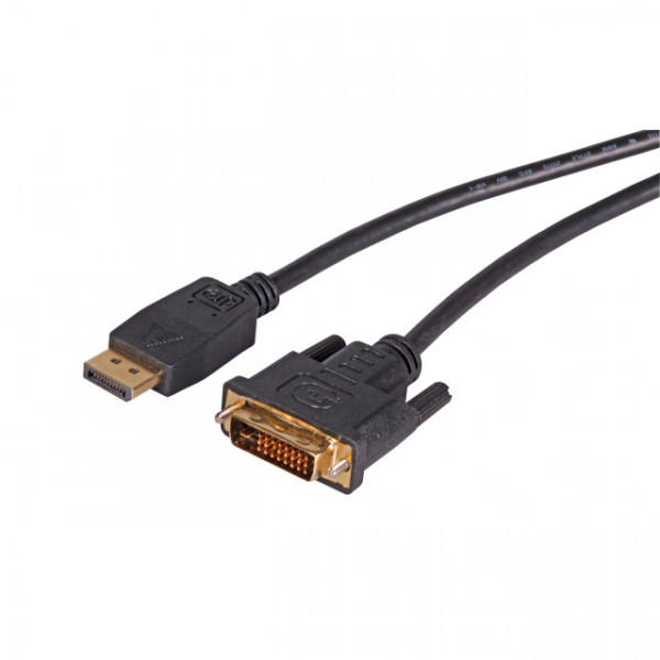 Monitorkabel DisplayPort Stecker -> DVI-D 24+1 S/S 3,0m schwarz