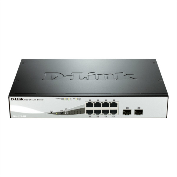 D-Link Web Smart DGS-1210-08P/E - Switch L2 2x SFP (8x PoE+ 65W)