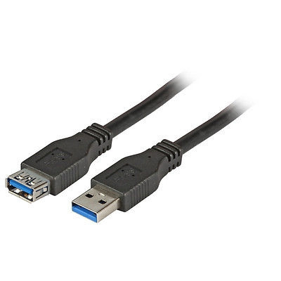 USB Kabel Verläng. S/B A->A 1,0m schwarz USB3.1 Gen.1 Enhanced