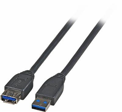 USB Kabel Verläng. S/B A->A 1,8m schwarz USB3.1 Gen.1