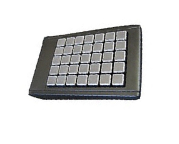 Active Key AK-S100-UW-B/35 Frei belegbare 35 Tasten Matrix-Tastatur mit internem Speicher USB schwa