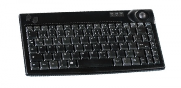 Active Key Keyboard AK-440-TU-B/US - robust & rutschfest - Trackball - schwarz - US
