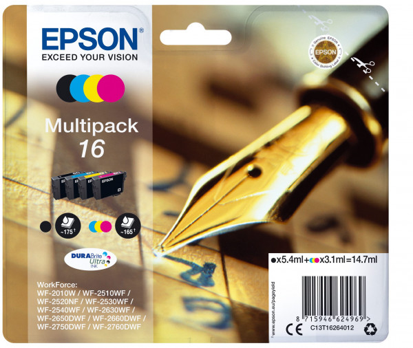 Epson 16 Multipack 4er-Tinte (BK/C/M/Y)