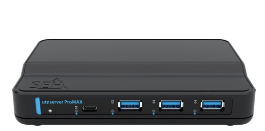SEH utnserver ProMAX - 1 × USB Typ-C, 3 × USB Typ-A