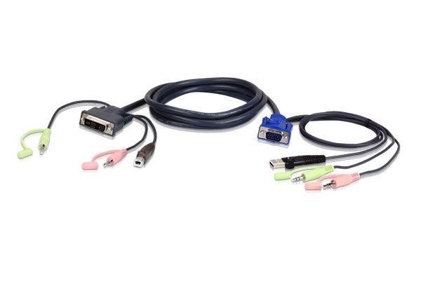 kabel KVM Anschlusskabel 2L-7DX2U - Tastatur- / Video- / Maus- / Audio-Kabel - USB, HD-15 (VGA)