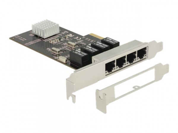 DeLock Quad-Port - PCIe x4 - 4 x Gigabit - Netzwerkadapter