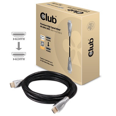 Club 3D Premium High Speed HDMI 2.0 4K60Hz UHD Kabel 3 Meter