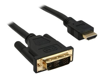 Monitorkabel HDMI Stecker auf DVI 18+1 Stecker - 0,5m schwarz