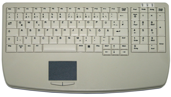Active Key AK-7410-GU-B/CH - Soft-Druckpunkt - Touchpad+Nummernfeld - schwarz - schweiz